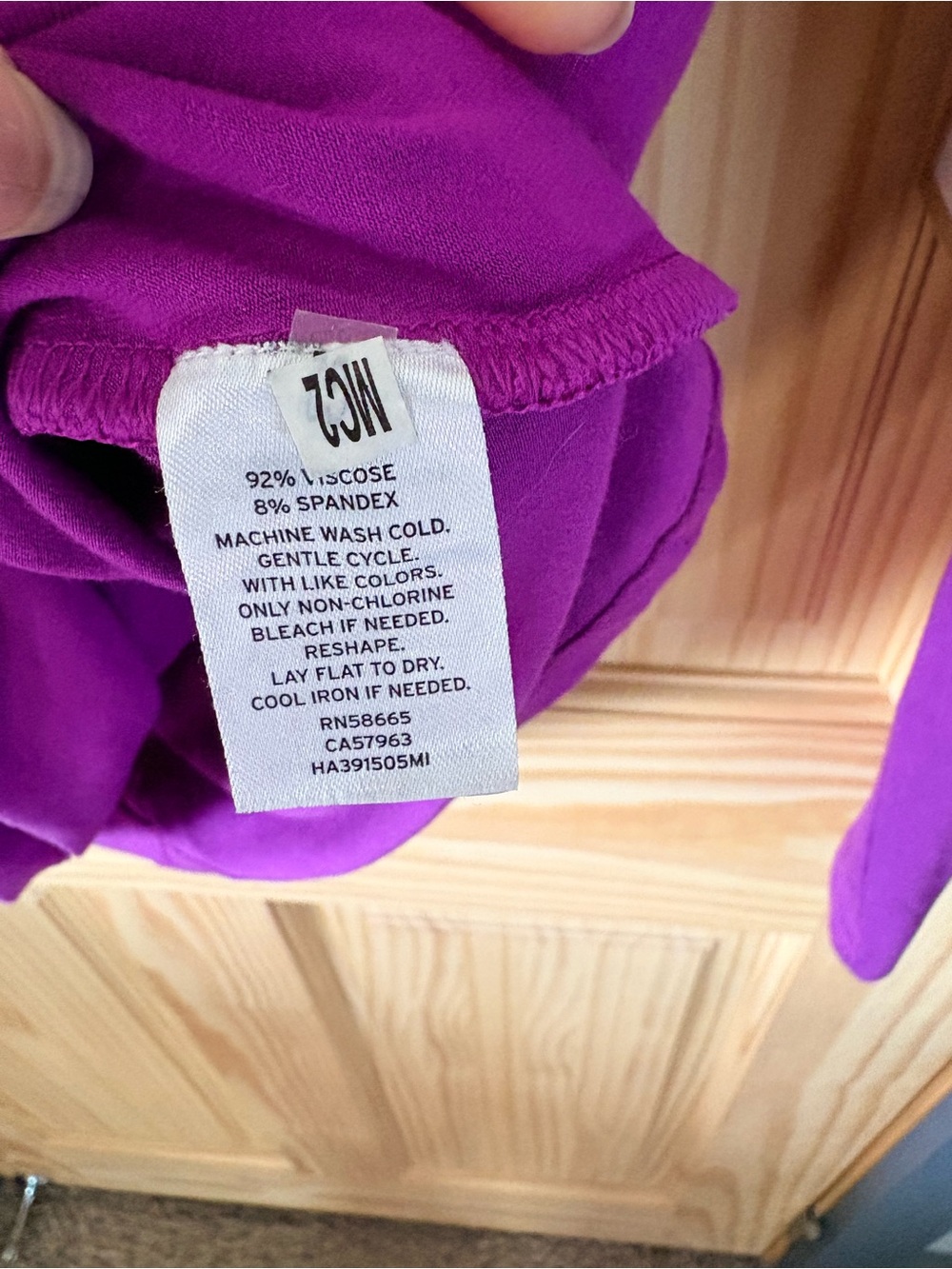 Halogen Purple Surplice Long-Sleeve Top - Picture 3 of 5